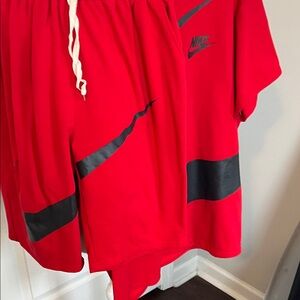 Nike Red and Black Sportswear Set